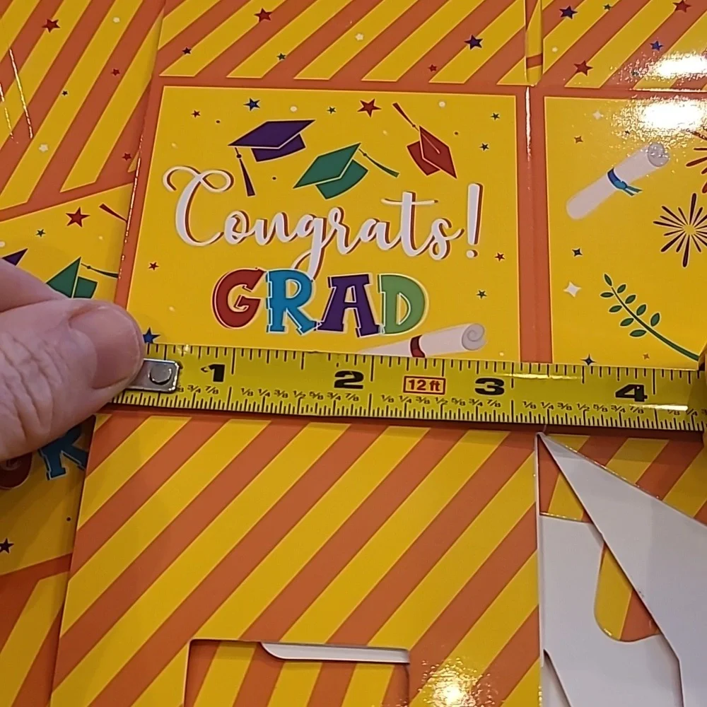 8 Graduation Party Favor Boxes - Yellow NEW!